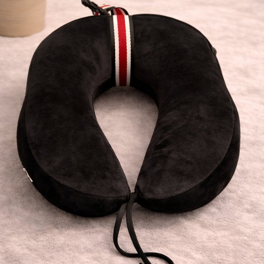 Hunter Travel Neck Pillow – Black, Adjustable Strap - Picture 2 of 2